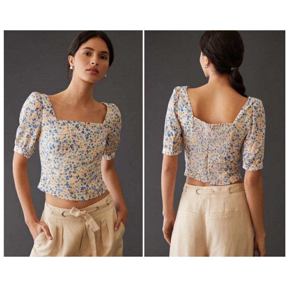 Favorite Daughter The One That Got Away Top ~ Poppy Floral White Print M Nwt